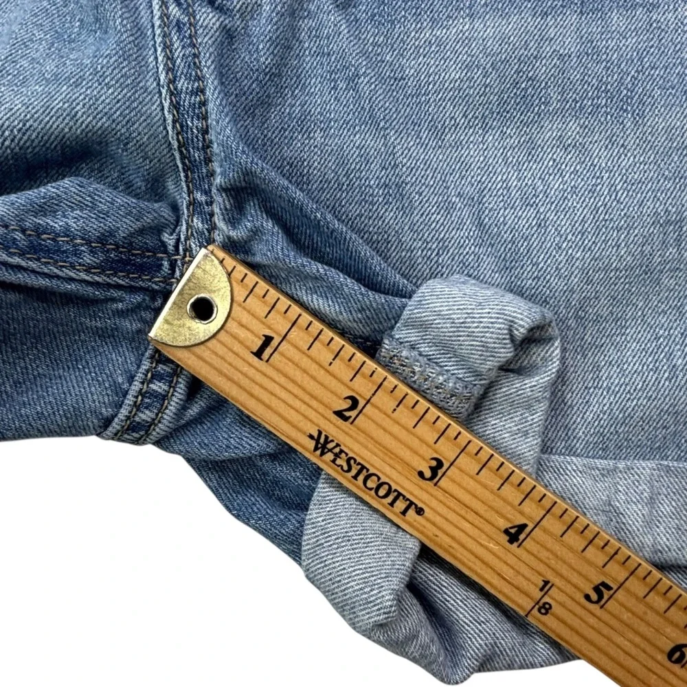Gap Kids Denim Overalls Shorts Girls XXL Ripped Distressed Light Wash
